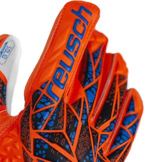 Attrakt Starter Solid Finger Support Junior Goalkeeper Gloves Kids hyper orange