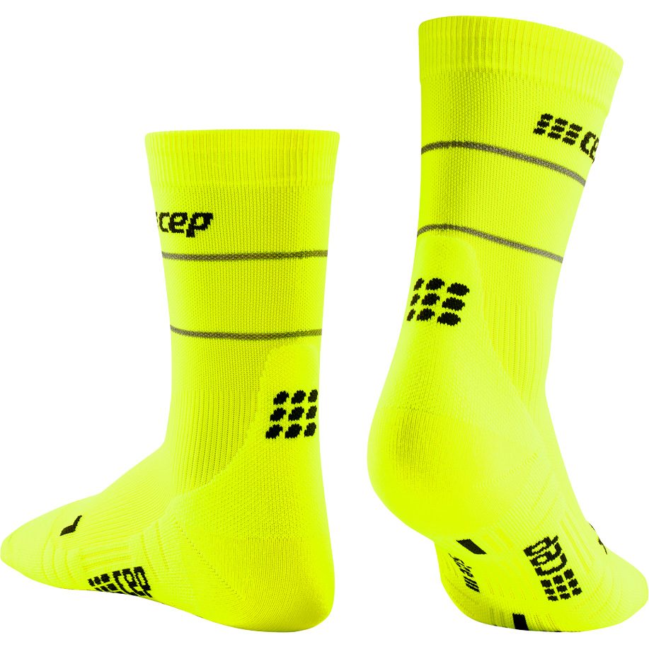 CEP - Reflective Compression Mid Cut Socks Men neon yellow at Sport Bittl  Shop