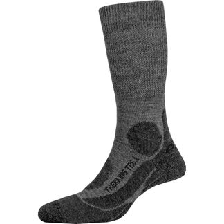 P.A.C. - 6.1 Trekking Merino Medium Socken Damen anthrazit