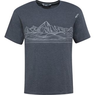Chillaz - Relaxed Mountain Skyline T-Shirt Men black melange