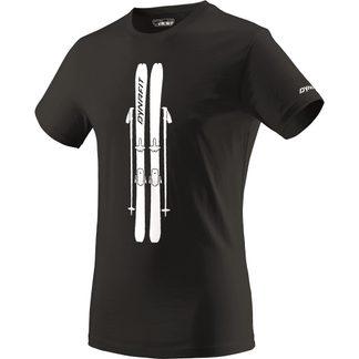 Graphic Cotton T-Shirt Herren black out skis