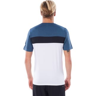 Underline Panel Short Sleeve UV Shirt Men navy