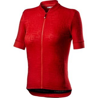 Promessa Jacquard Cycling Jersey Women red