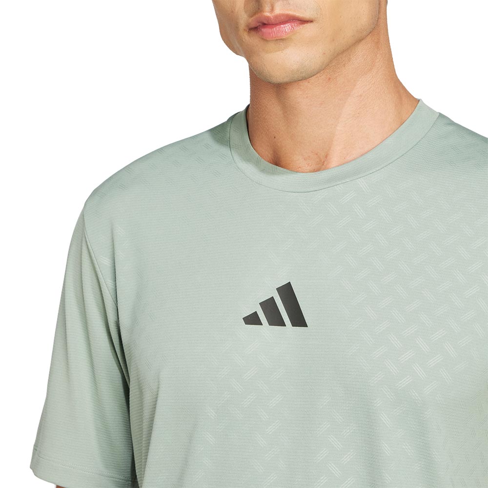 Power 3-Streifen T-Shirt Herren silver green