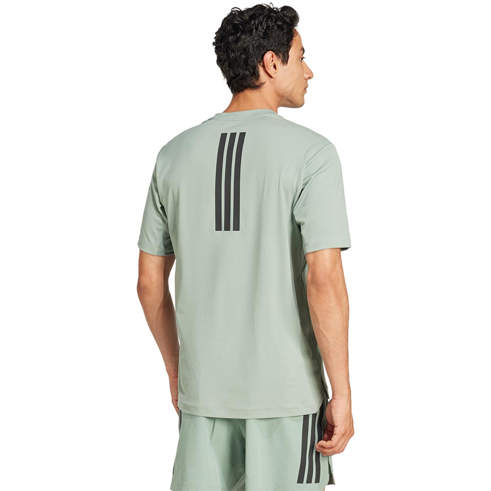 Power 3-Streifen T-Shirt Herren silver green