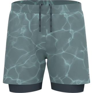 Odlo - Zeroweight 5 Inch Print 2-In-1 Shorts Men arctic