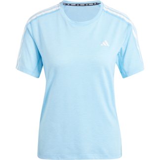 adidas - Own the Run 3-Streifen T-Shirt Damen semi blue burst melange