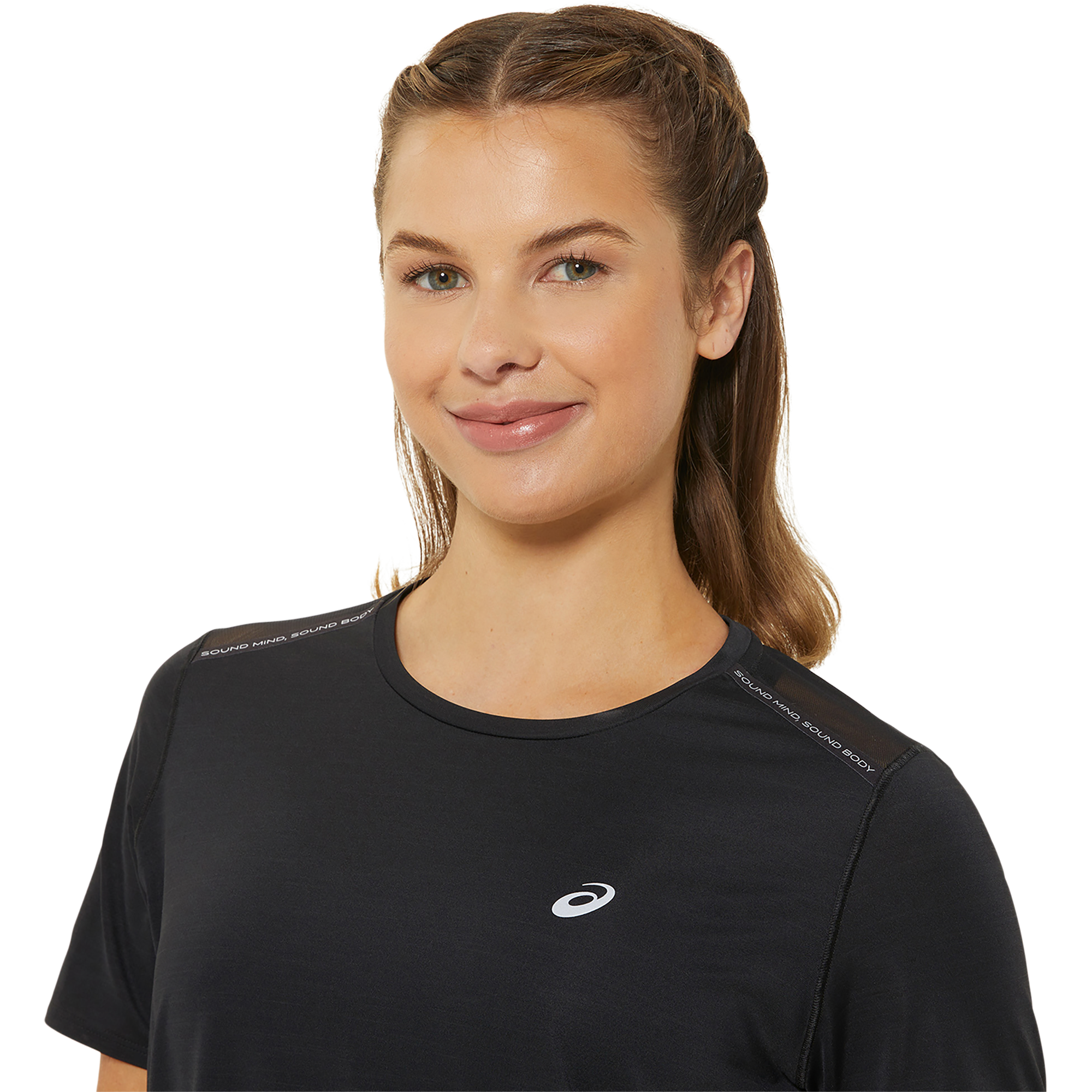 Asics black t shirt store