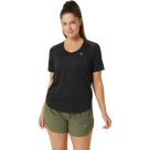 Road V-Neck T-Shirt Damen performance black