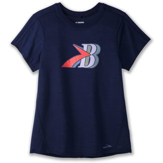 Distance Graphic T-Shirt Damen navy
