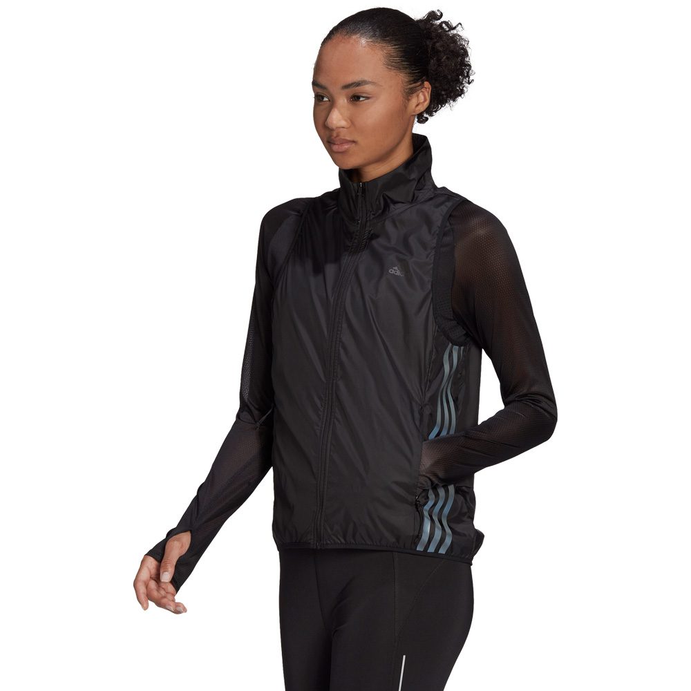 adidas - Run Icon 3-Streifen Running Wind Weste Damen black kaufen im Sport  Bittl Shop