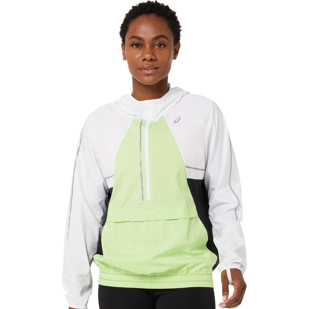 compensar China cafetería ASICS - Lite-Show Running Jacket Women brilliant white lime green at Sport  Bittl Shop