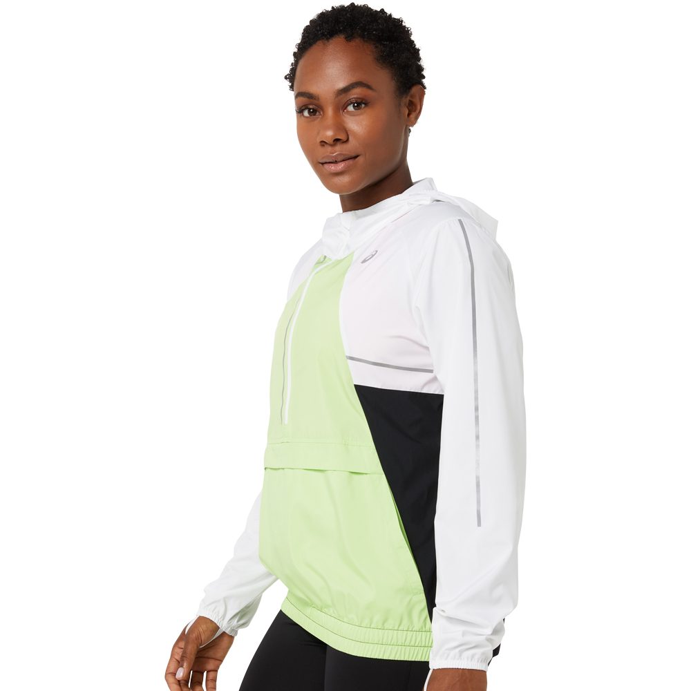 ASICS - Lite-Show Running Jacket Women brilliant white lime green at Sport  Bittl Shop