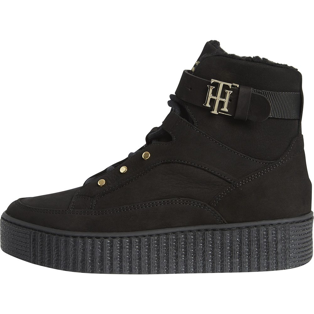 tommy warm lined lace up bootie
