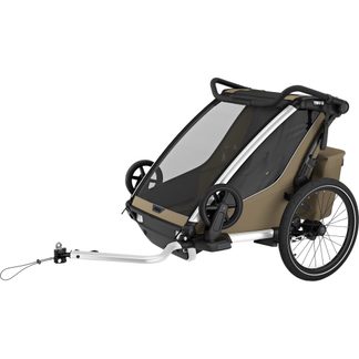 Thule - Chariot Cross 2 Double Fahrradanhänger 2 Sitzer khaki