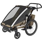 Chariot Cross 2 Double Bike Trailer 2 Seats khaki