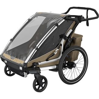 Chariot Cross 2 Double Bike Trailer 2 Seats khaki