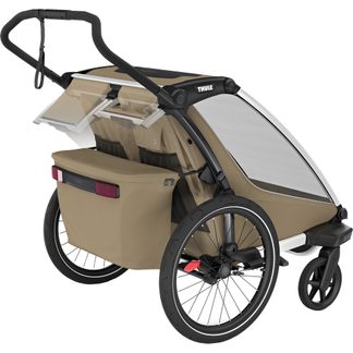 Chariot Cross 2 Double Bike Trailer 2 Seats khaki