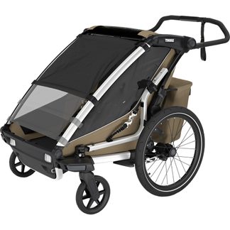 Chariot Cross 2 Double Bike Trailer 2 Seats khaki