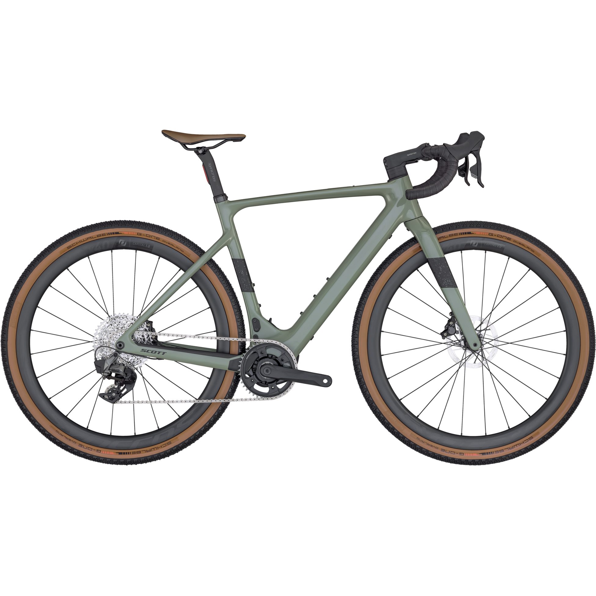 Solace Gravel eRIDE 20 Carbon E-Gravel Bike undergrowth green