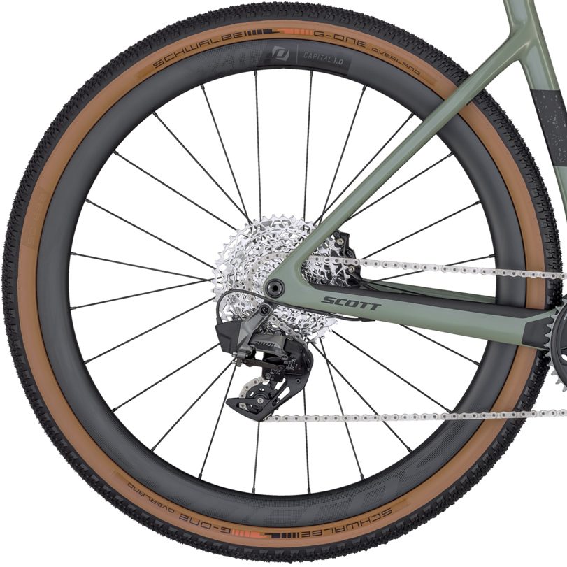 Solace Gravel eRIDE 20 Carbon E-Gravel Bike undergrowth green