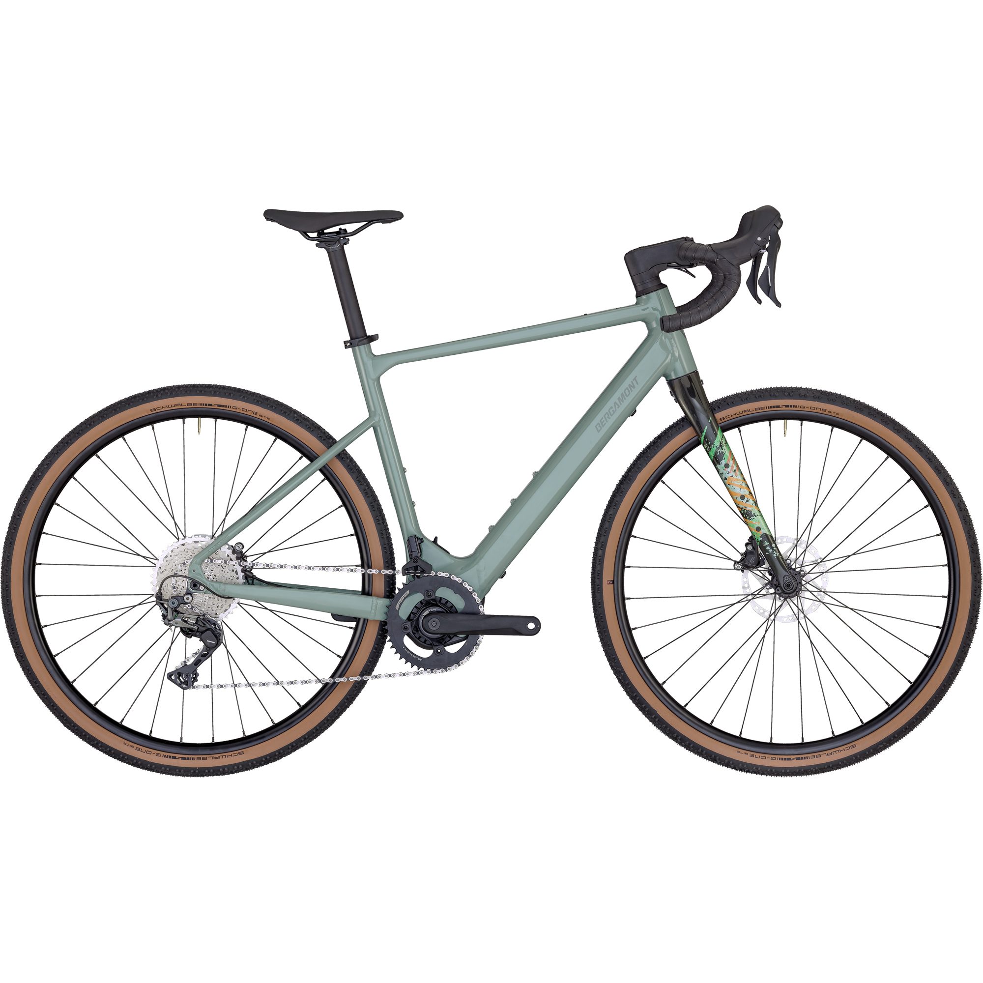 E-Grandurance 7 E-Gravel Bike shiny rainy green