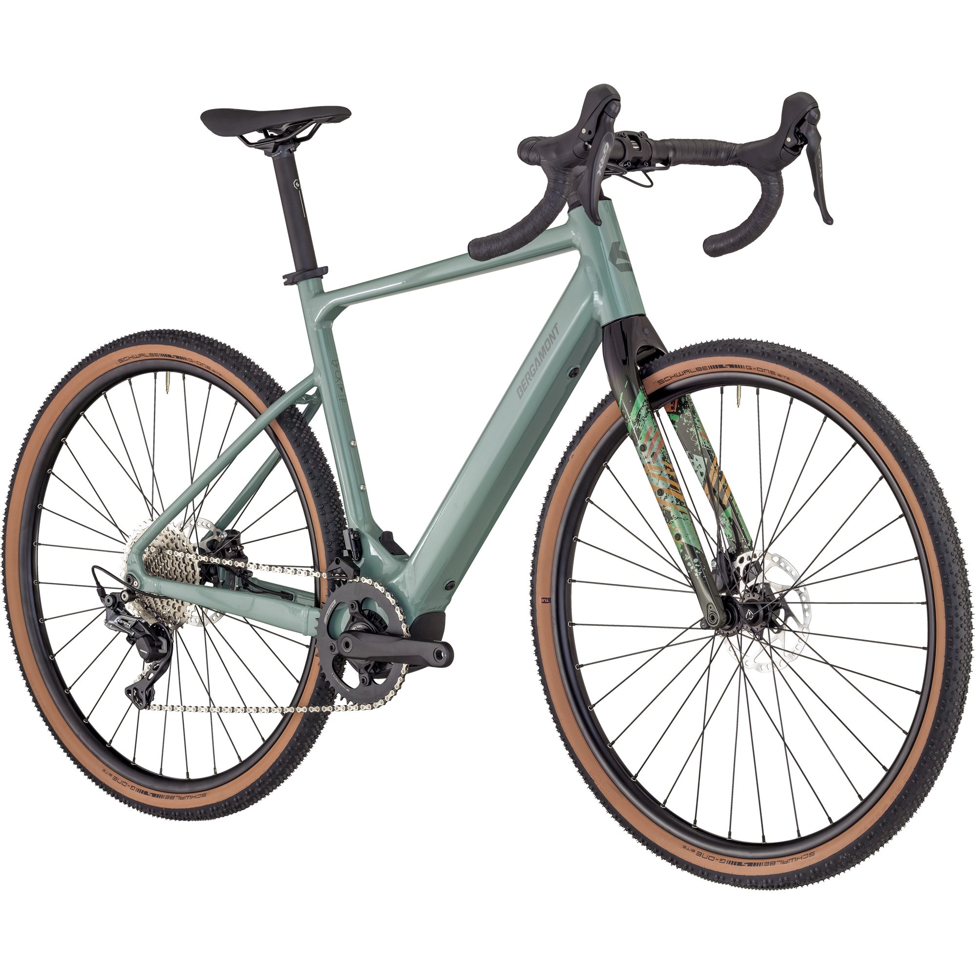 E-Grandurance 7 E-Gravel Bike shiny rainy green