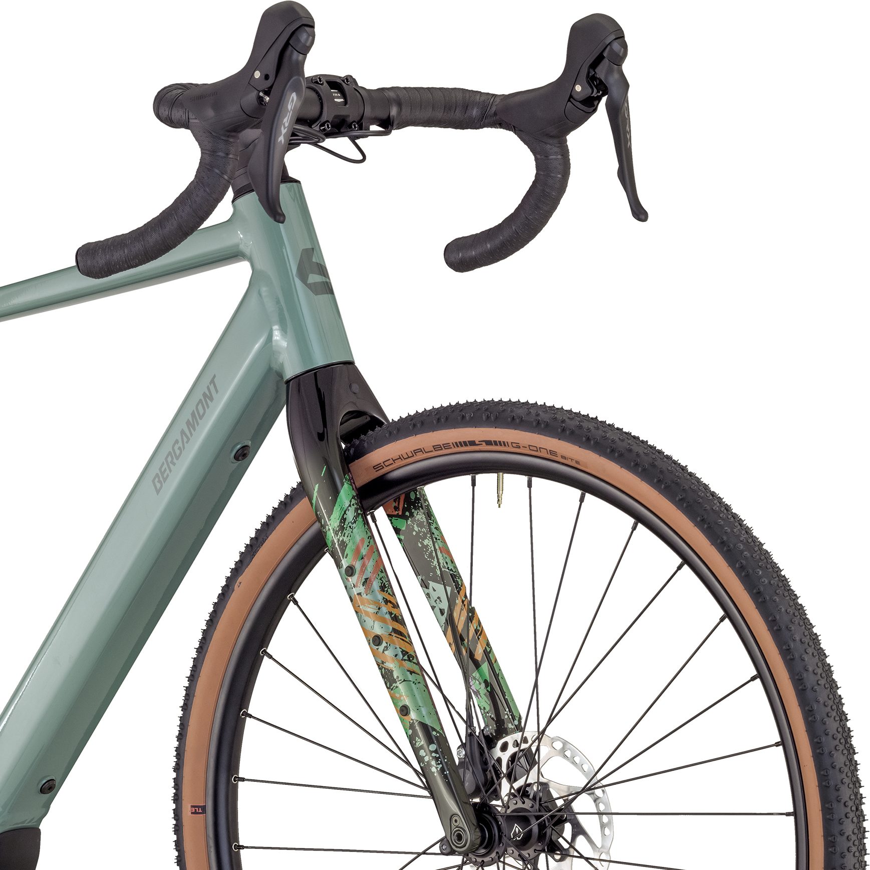 E-Grandurance 7 E-Gravel Bike shiny rainy green
