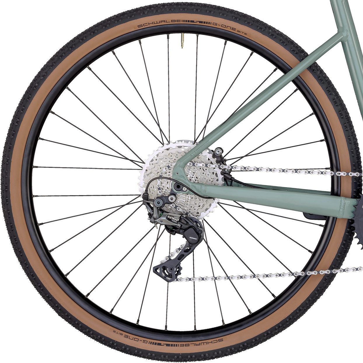 E-Grandurance 7 E-Gravel Bike shiny rainy green