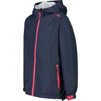 Regenjacke mit Kapuze Kinder black blue