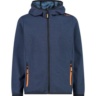 CMP - Fix Hood Fleece Jacket Kids bluesteel