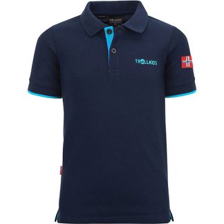 Trollkids - Bergen Polo Shirt Kinder navy light blue