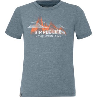 SALEWA - Simple Life Dry T-Shirt Kinder java blue melange