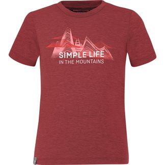 SALEWA - Simple Life Dry T-Shirt Kinder syrah melange