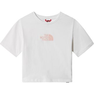 The North Face® - Cropped Graphic T-Shirt Mädchen white evening sand pink