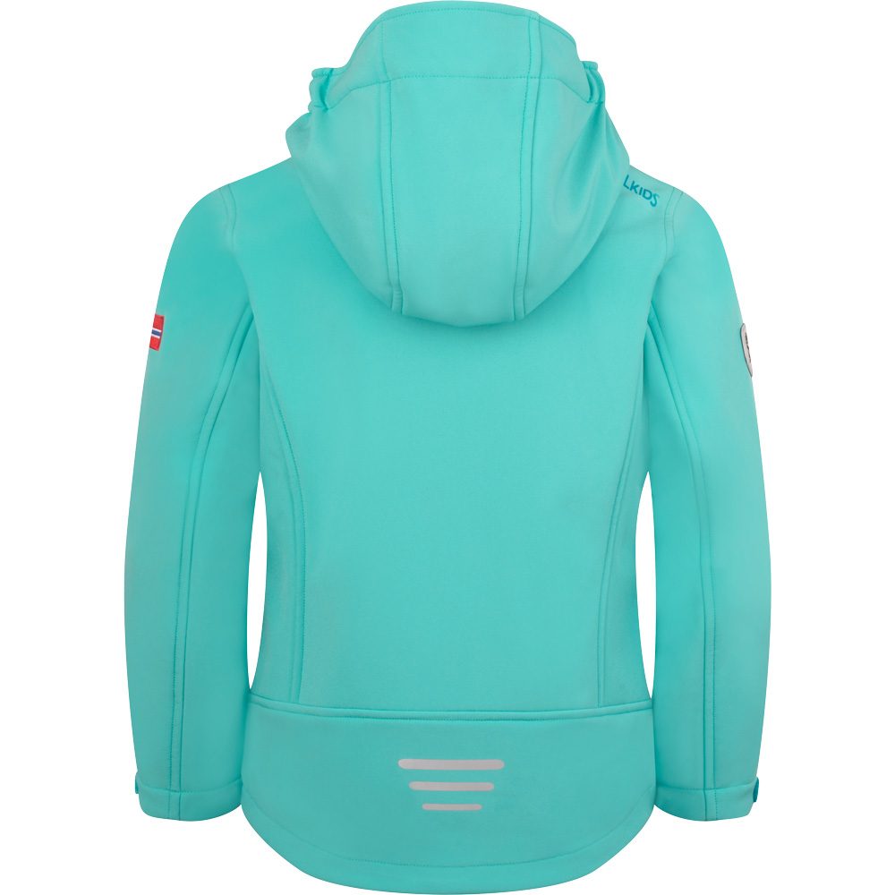 Trollfjord Softshelljacke Mädchen aqua haze