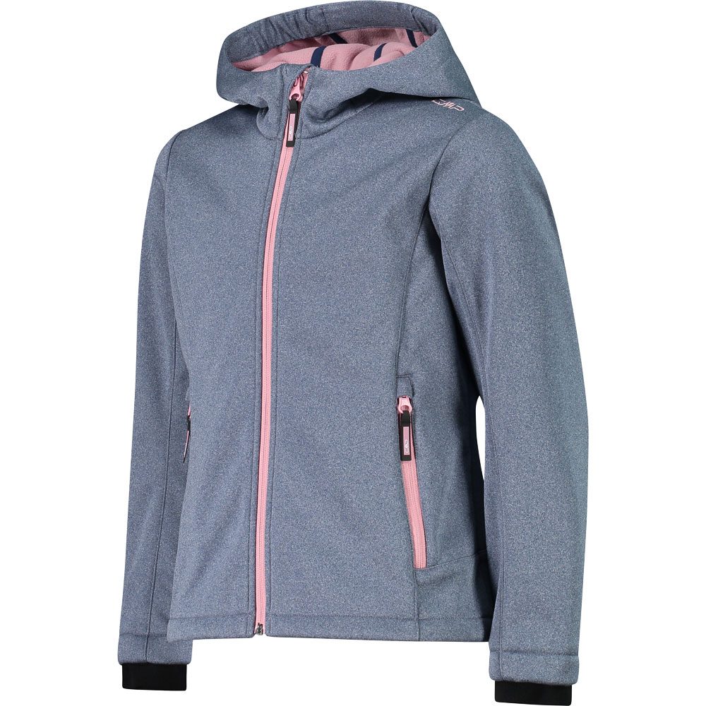 CMP - Softshell Girls Jacket Sport Fix Hood melange blue Shop Bittl at