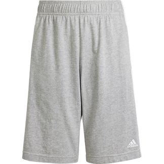 adidas - Essentials 3-Streifen Knit Shorts Kinder medium grey heather