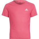 Aeroready Training 3-Streifen T-Shirt Mädchen pulse magenta