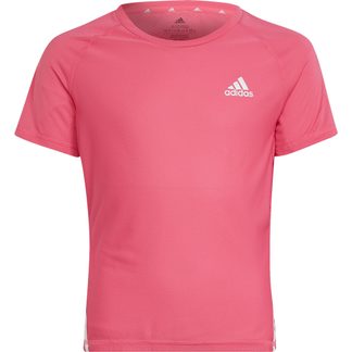 adidas - Aeroready Training 3-Streifen T-Shirt Mädchen pulse magenta