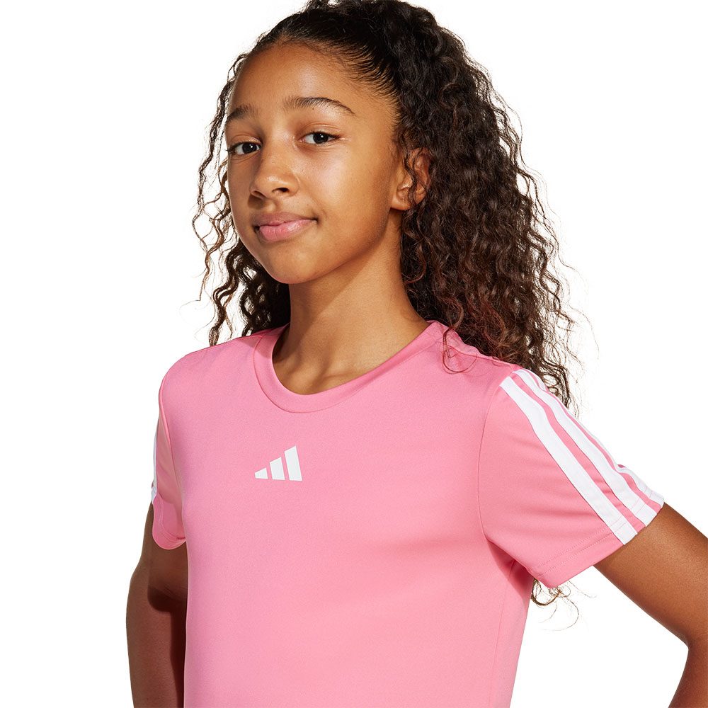 Training Essentials 3-Streifen T-Shirt Kinder pink fusion