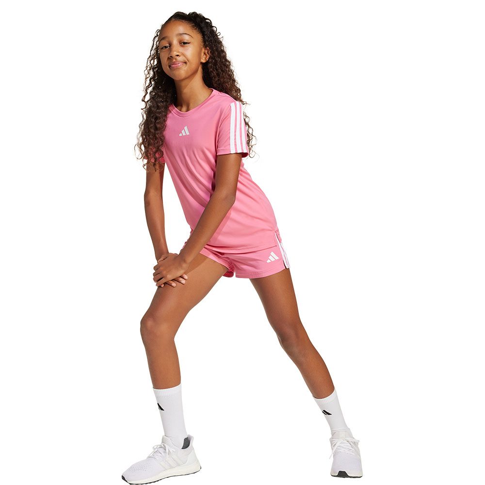 Training Essentials 3-Streifen T-Shirt Kinder pink fusion