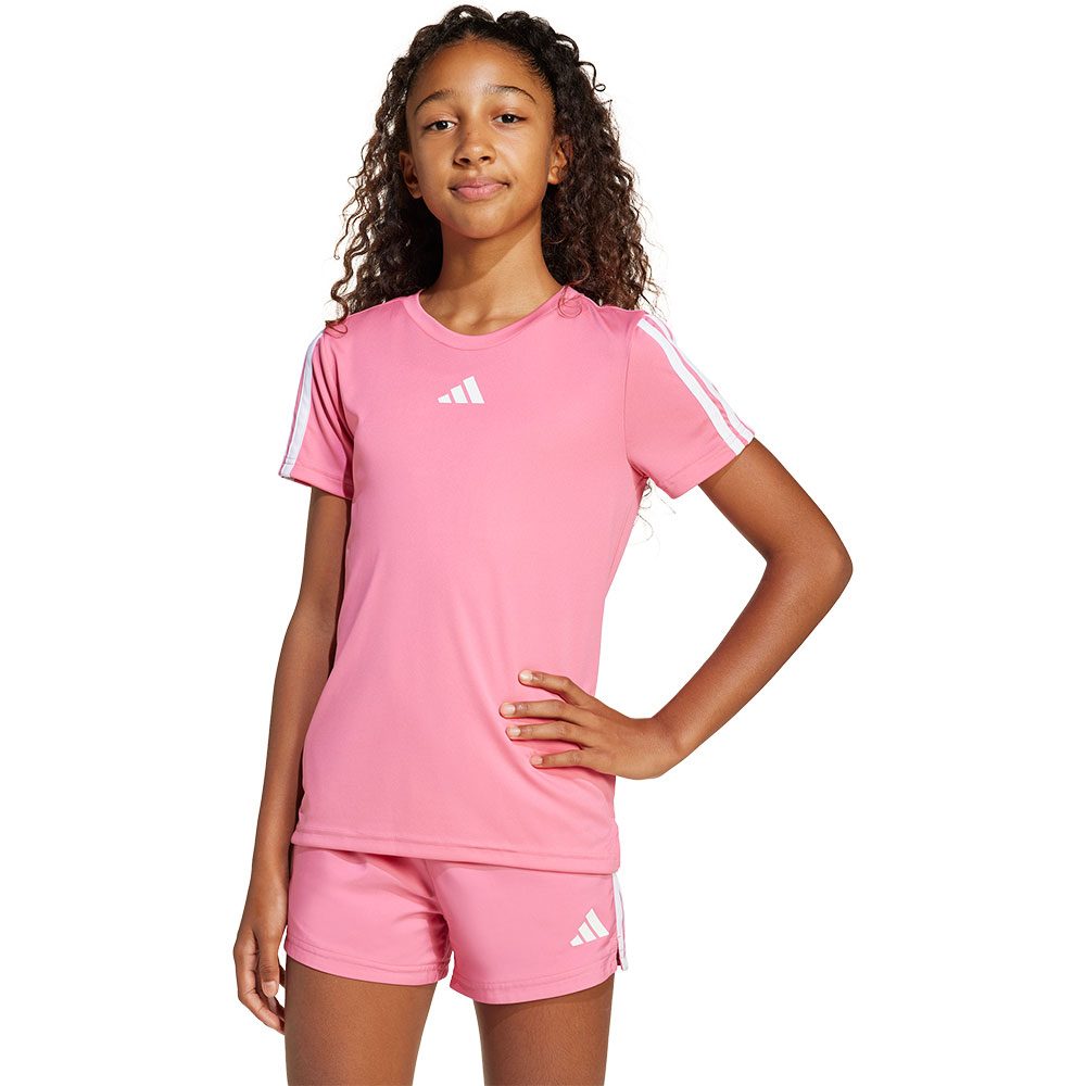 Training Essentials 3-Streifen T-Shirt Kinder pink fusion