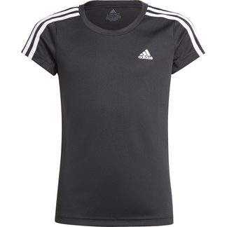 adidas - Designed 2 Move 3-Streifen T-Shirt Mädchen schwarz weiß