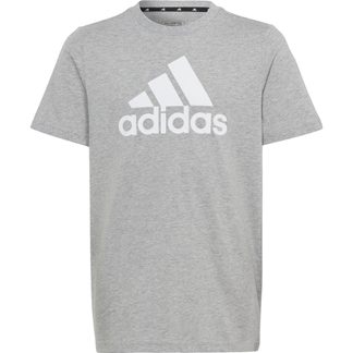 adidas - Essentials Big Logo Cotton T-Shirt Kids medium grey heather