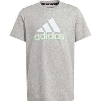adidas - Essentials Two-Color Big Logo Cotton T-Shirt Kinder medium grey heather