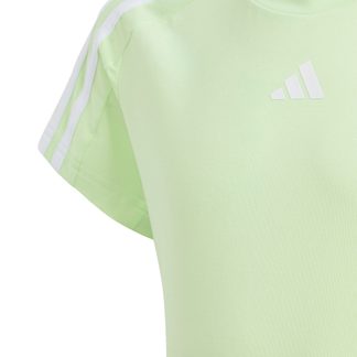 Train Essentials Aeroready 3-Stripes Slim-Fit Training T-Shirt Girls semi green spark