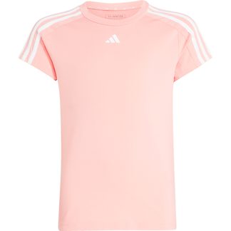 adidas - Train Essentials Aeroready 3-Stripes Slim-Fit Training T-Shirt Girls semi pink spark