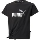 Essentials+ Logo Knotted T-Shirt Girls puma black
