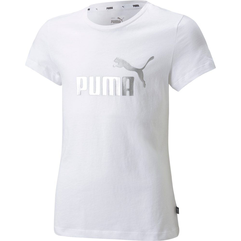 Girls at - Shop Puma Essentials+ T-Shirt Bittl Logo puma white Sport
